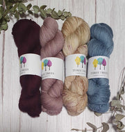 Dark Medium Light Pop (Burgundy Dreams) 4 Skein Set (Fledgling 4ply Sock)